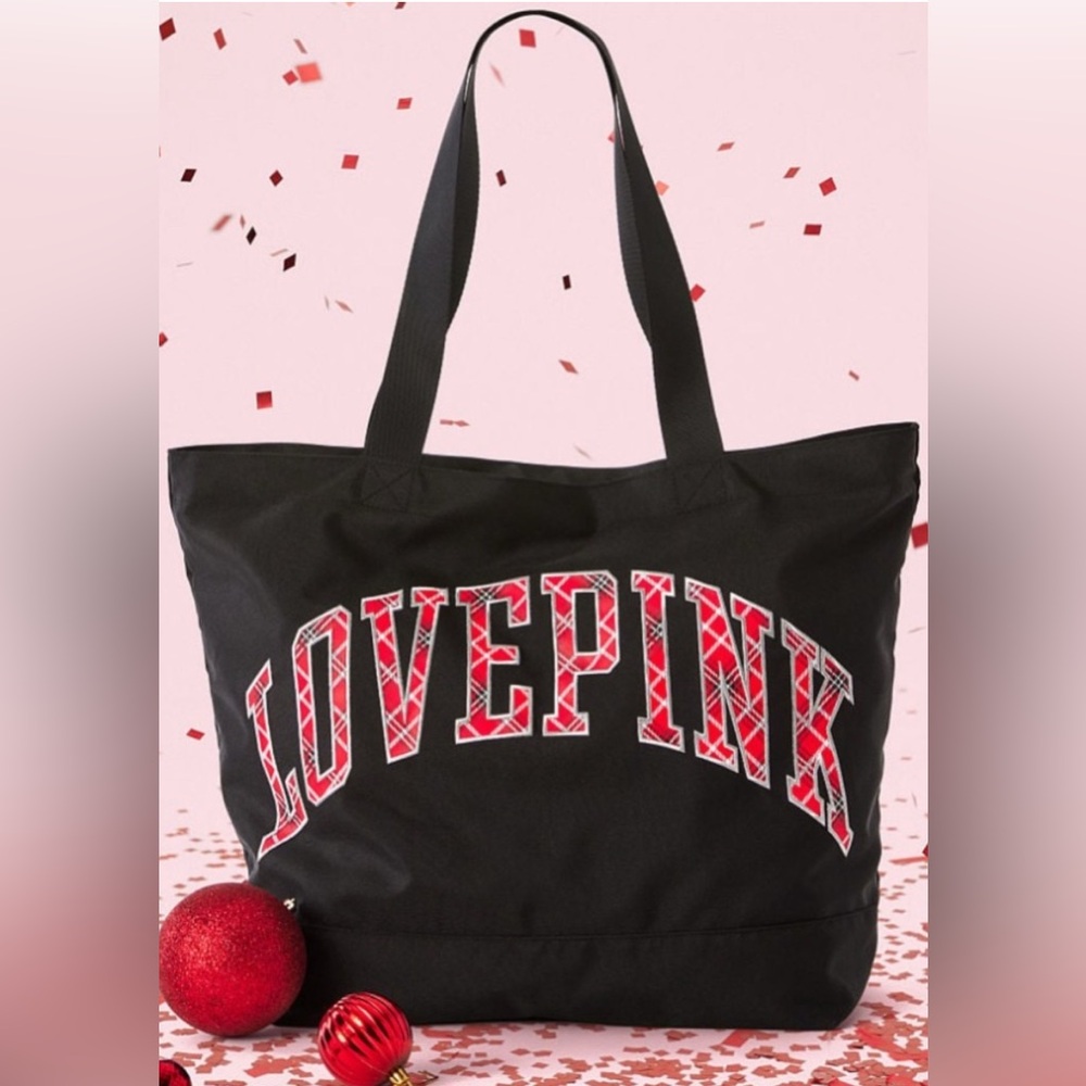 NEW WITH TAG PINK Victoria's Secret Black Tote Bag